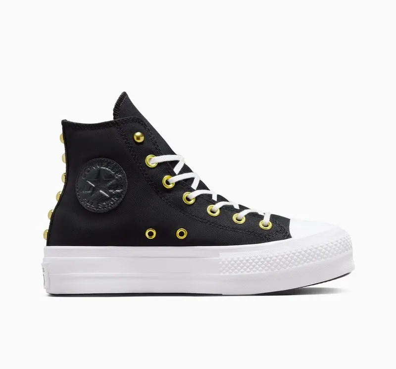 Converse Chuck Taylor All Star Lift Platform Star Studded Zwart/wit/goud – “Zwart” (A05453C)