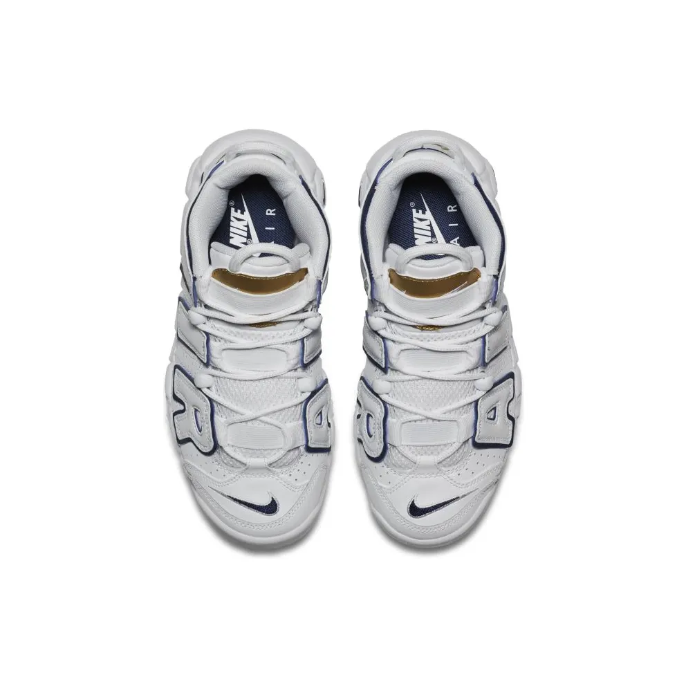Nike Air More Uptempo White Midnight Navy (GS) White/Midnight Navy-Metallic Gold (415082-109)