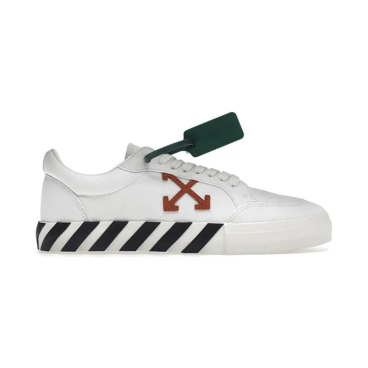 OFF-WHITE Vulc Low Canvas White Red Arrow Black (OMIA085C99FAB0010125)