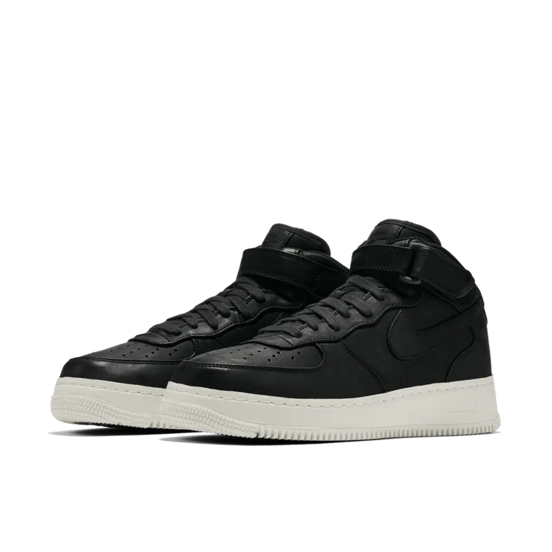 Nike Air Force 1 Mid Black Sail (Lab) Black/Black-Black-Sail (905619-001)
