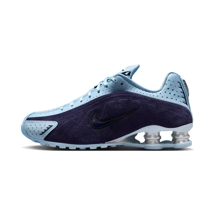 Nike Shox R4 “Imperial Purple / Black / Metallic Silver / Celestine Blue” (HQ7739-500)