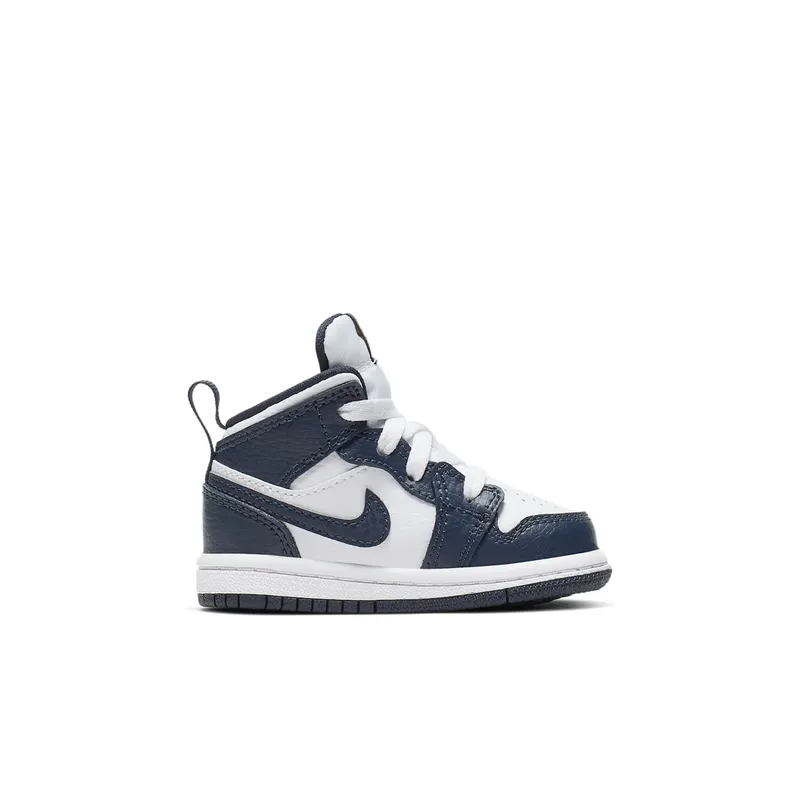 Jordan 1 Mid White Metallic Gold Obsidian (TD) White/Metallic Gold-Obsidian (640735-174)
