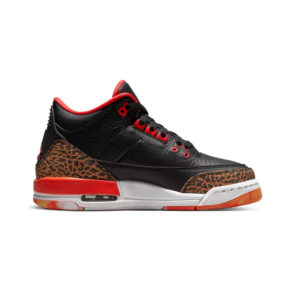Air Jordan 3 Retro Black Team Orange (GS) (441140-088)