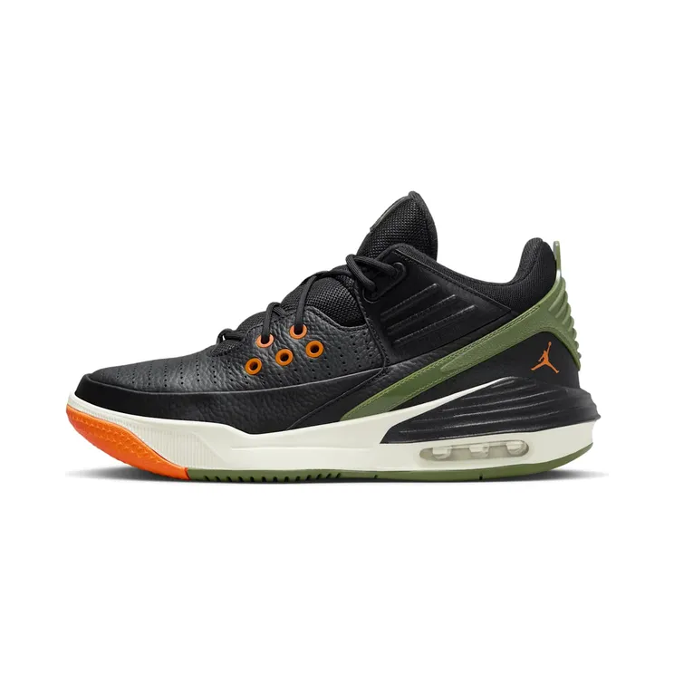 Jordan Max Aura 5 Black Bright Mandarin Sail Sky J “Black / Bright Mandarin / Sail / Sky J Light Olive” (DZ4353-003)