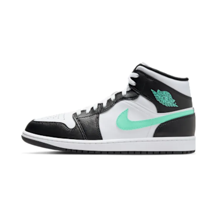 Air Jordan 1 Mid “White / Black / Green Glow” (DQ8426-103)