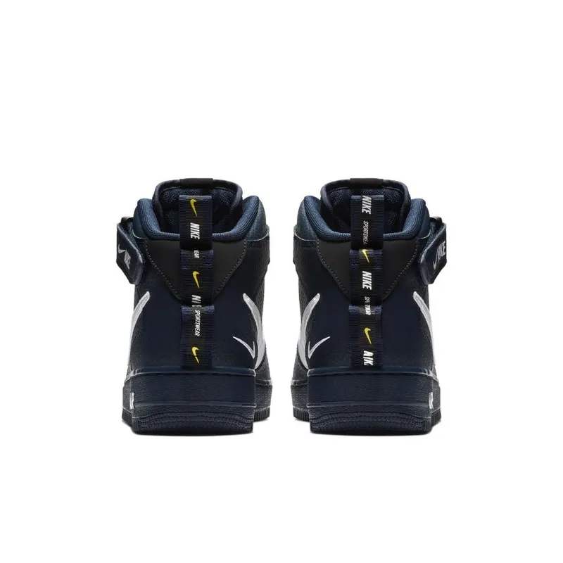 Nike Air Force 1 Mid Utility Obsidian Obsidian/White-Black-Tour Yellow (804609-403)