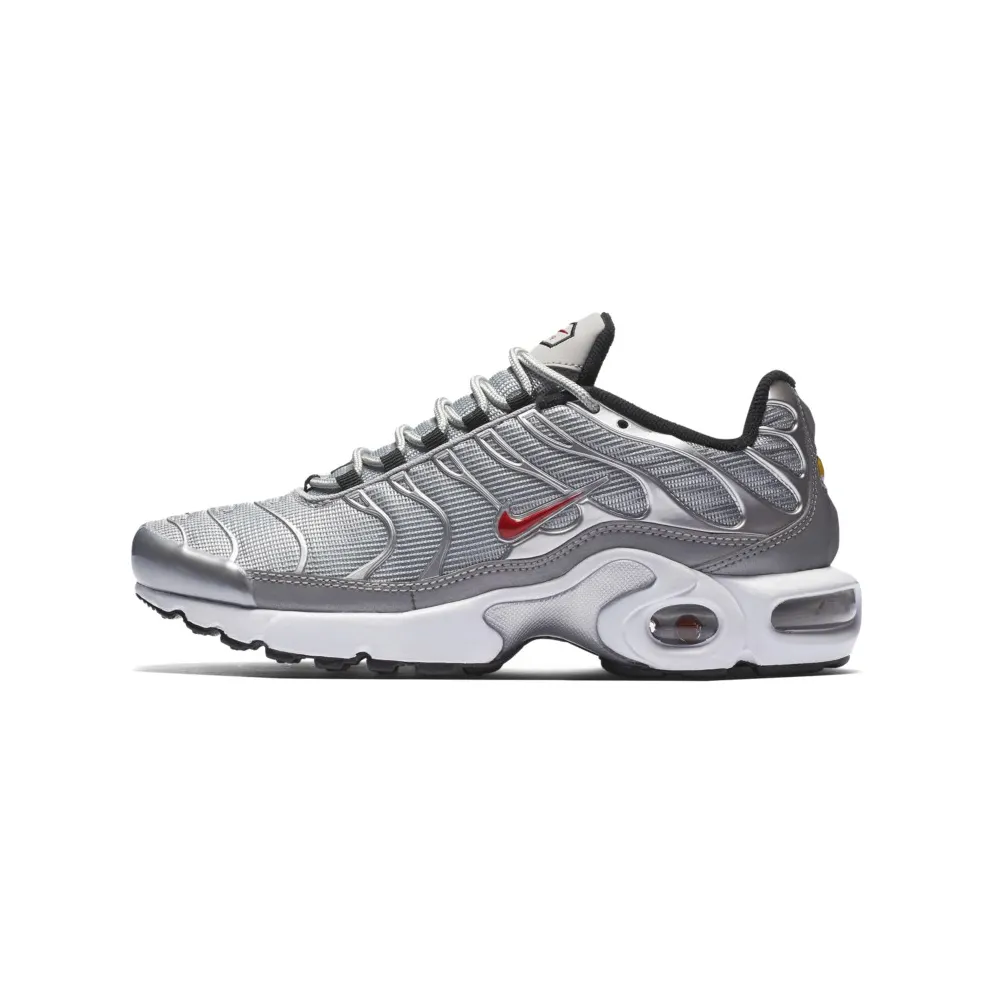 Nike Air Max Plus Silver Bullet (GS) Metallic Silver/University Red-Black-White (921073-001)