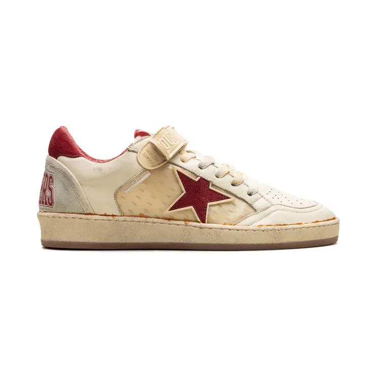 Golden Goose Ball Star White/Ice/Red sneakers – Beige (GWF00554F005681)