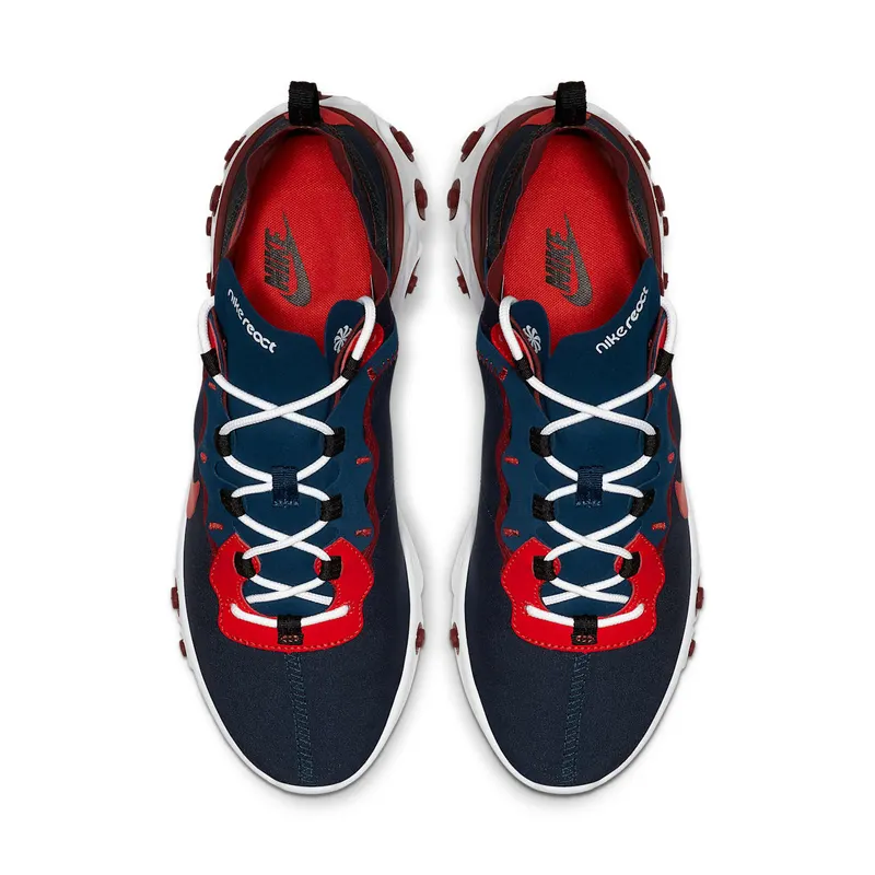 Nike React Element 55 Rabid Panda Blue Void/Team Red-White-Habanero Red (CJ0769-400)