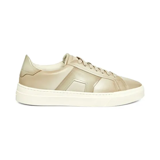 Santoni Sneakers met leren vlakken – Beige (MBGT22018PNNGGON)