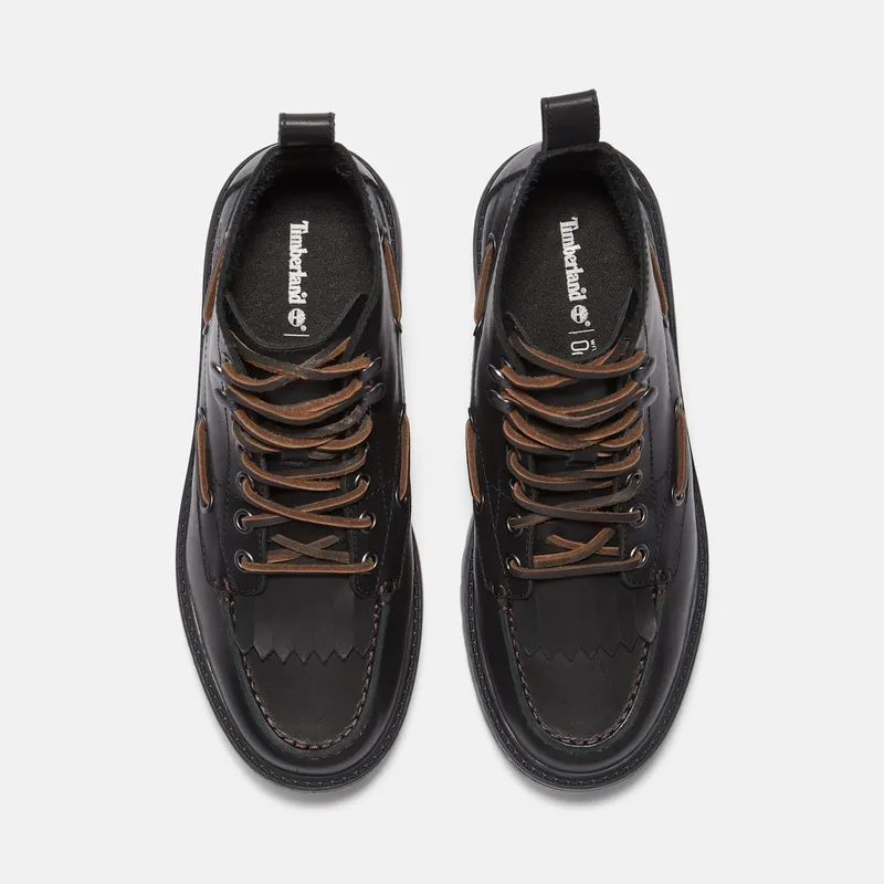 Timberland Stone Street Mid 7-Eye Platform Kiltie Boot Black Full-Grain (TB0A27YZ-W02)