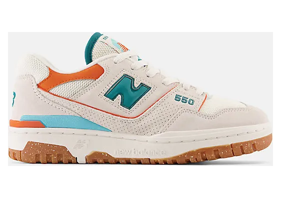 New Balance 550 Weiß/Grün/Orange (BBW550DA)