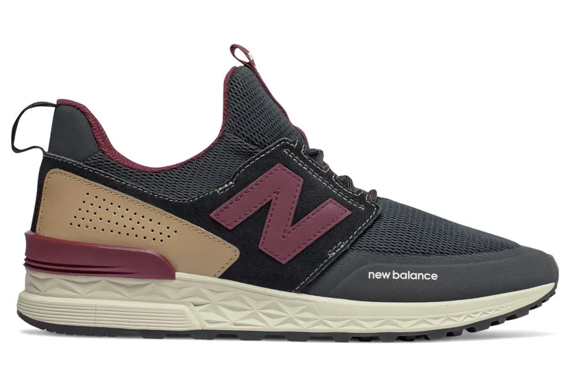 New Balance 574 Sport Decon Black Burgundy (MS574DTY)