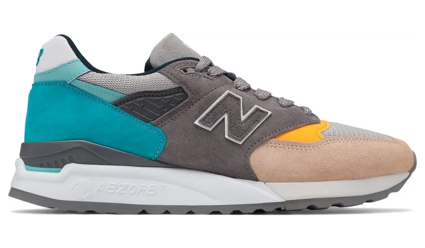 New Balance 998 Grey Blue Yellow (M998AWB)