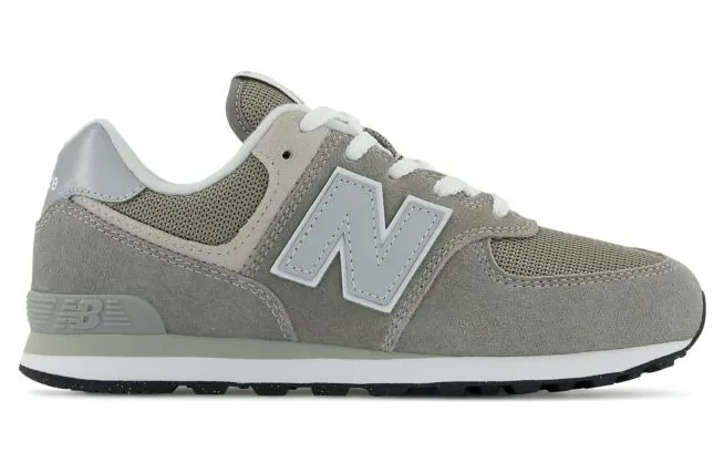 New Balance Kids Grey 574 Big Kids Sneakers (GC574EVG)