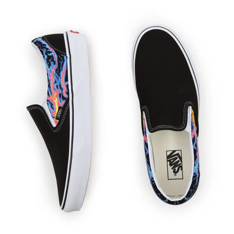 VANS Electric Flame Classic Slip-on Shoes Black (VN000XG8B03)