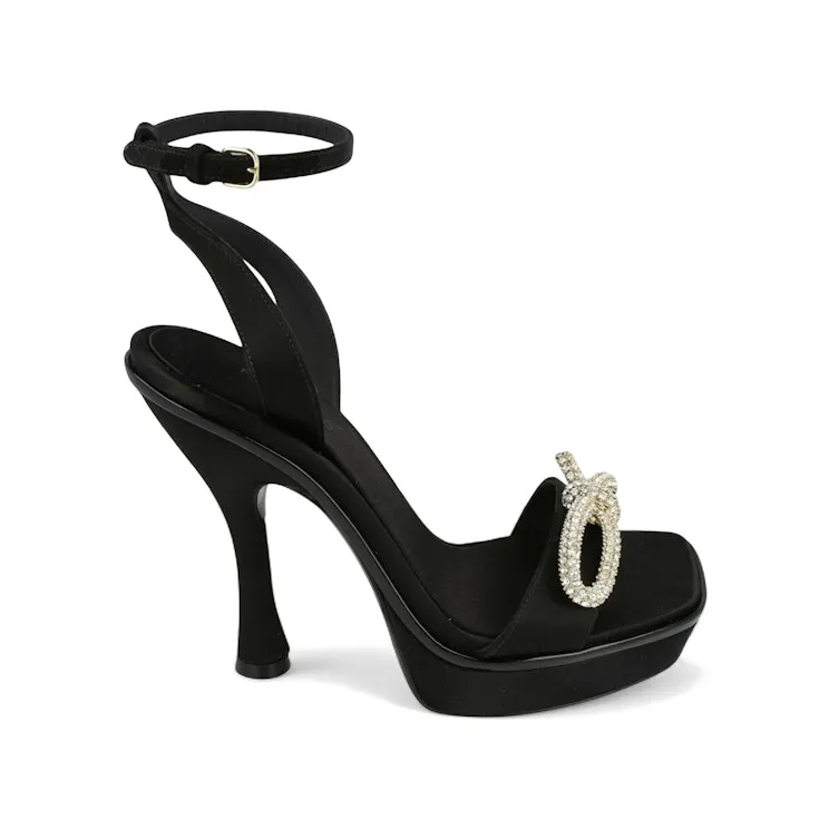 Ferragamo Satin Allison X5 Sandals Black (01H538-769490-1C)