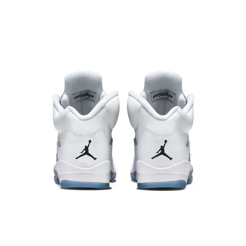 Jordan 5 Retro Metallic White 2015 (GS) White/Black-Metallic Silver (440888-130)