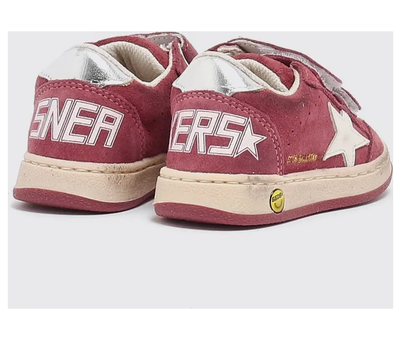 Golden goose Ball Star Distressed Suede Sneakers Burgundy (GJF01032F00805240388) (2)