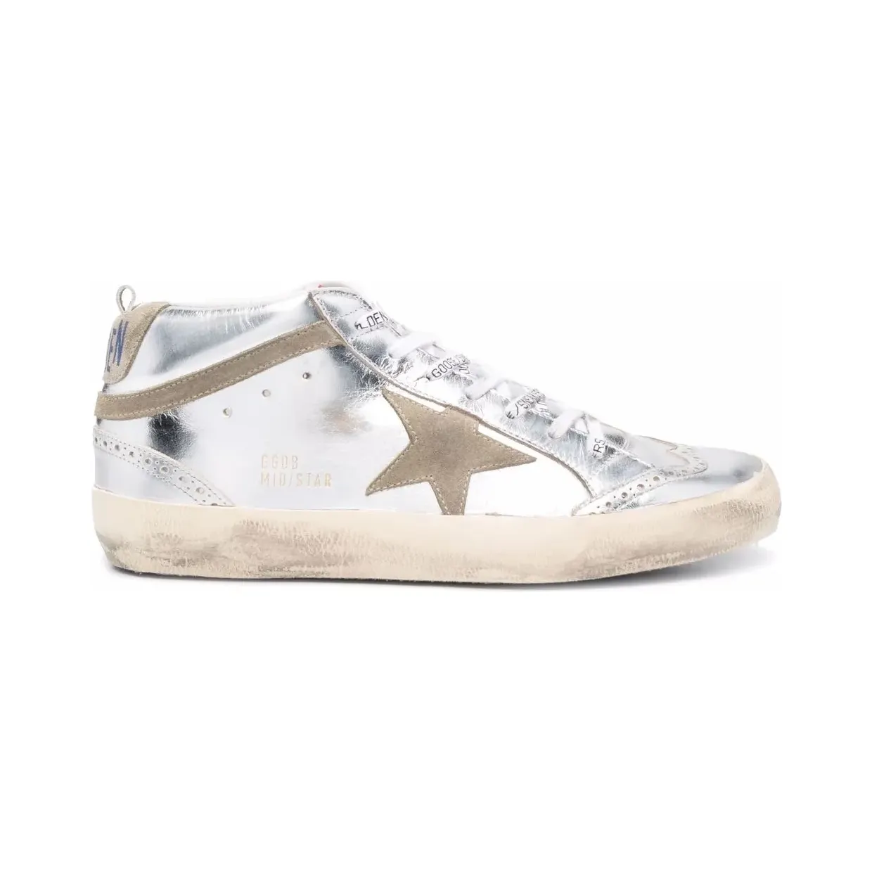 Golden Goose Laminierte Star and Wave Sneakers – Silber (GMF00122F002794)