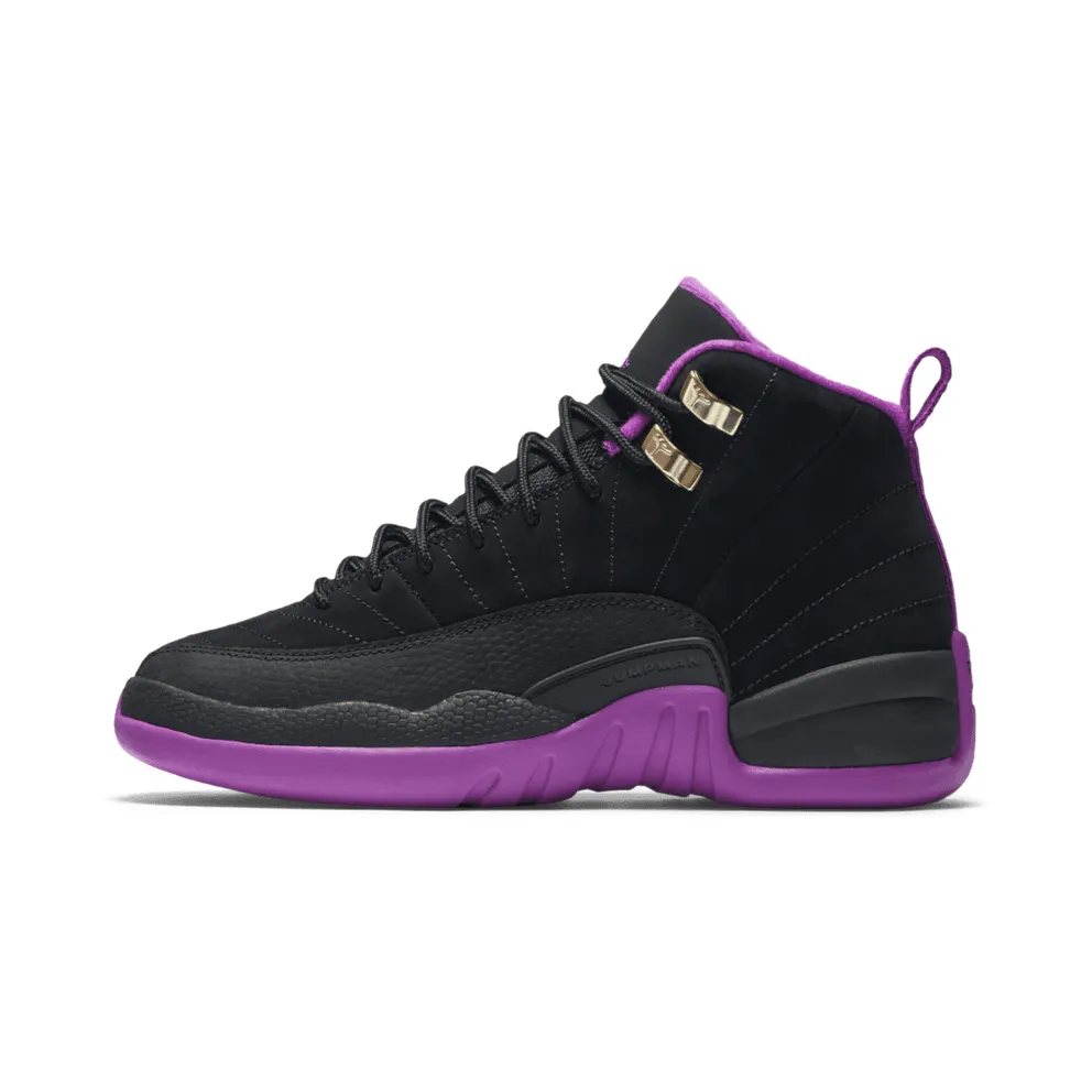 Jordan 12 Retro Hyper Violet (GS) Black/Metallic Gold Star-Hyper Violet (510815-018)