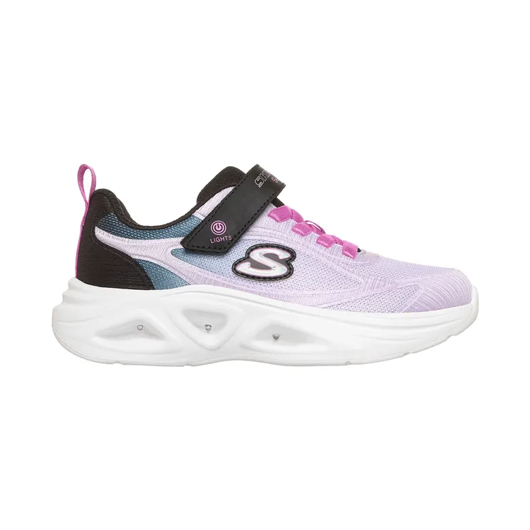 Skechers S-Lights: Sola Glow 2.0 “Dazzle Steps Black / Lavendel” (303729CBKLV)