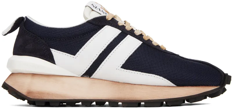 Lanvin Navy Mesh Bumpr Sneakers (FM-SKBRUN-DRAG-P20)