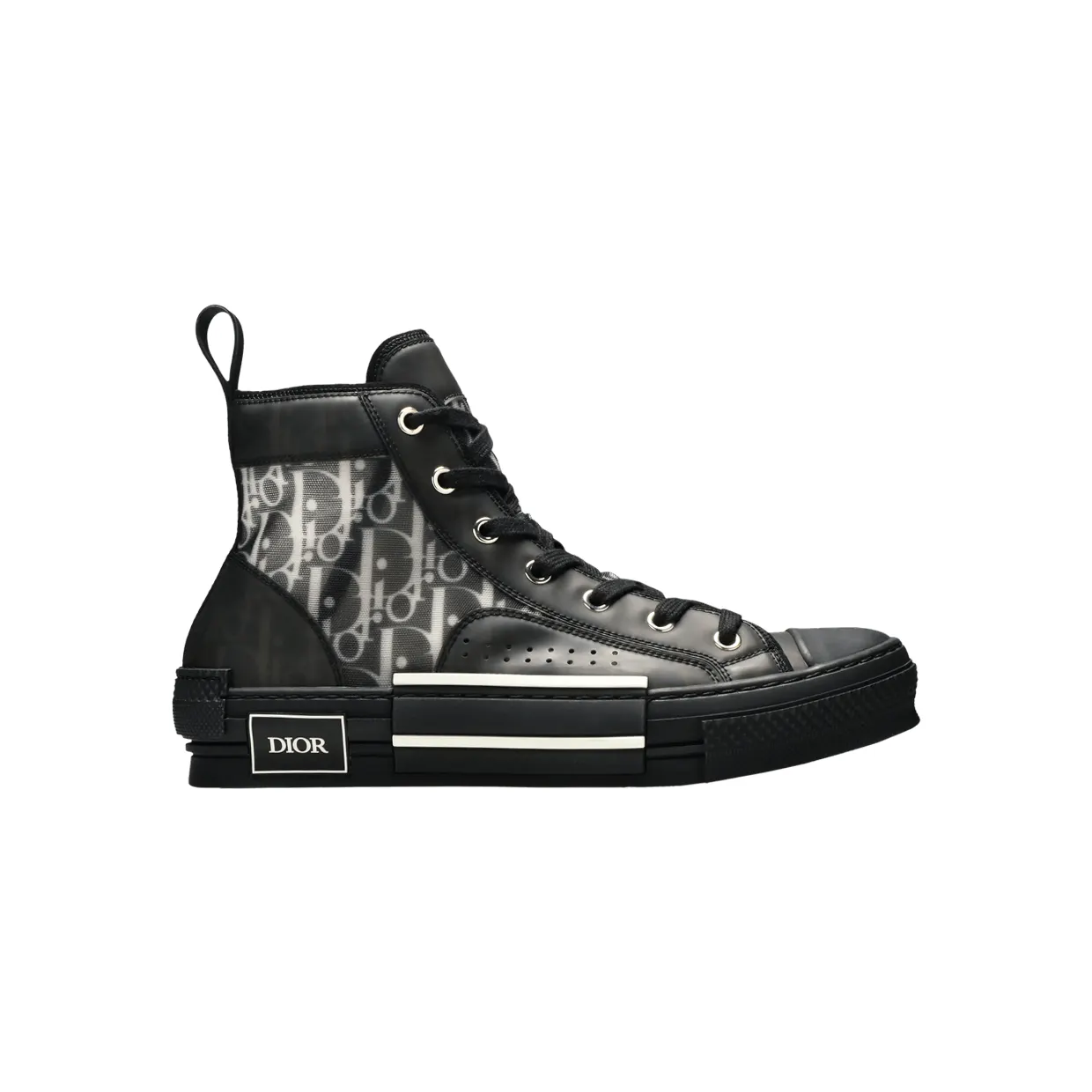 Dior B23 High Top Canvas Oblique Black