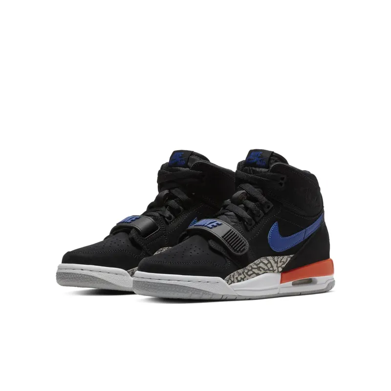 Jordan Legacy 312 Knicks (GS) Black/Rush Blue-Brilliant Orange (AT4040-048)