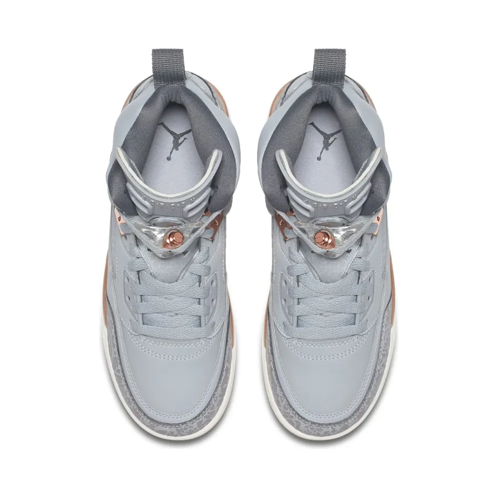 Jordan Spizike Wolf Grey Metallic Red Bronze (GS) Wolf Grey/Dark Grey-Metallic Red Bronze-Sail (535712-018)
