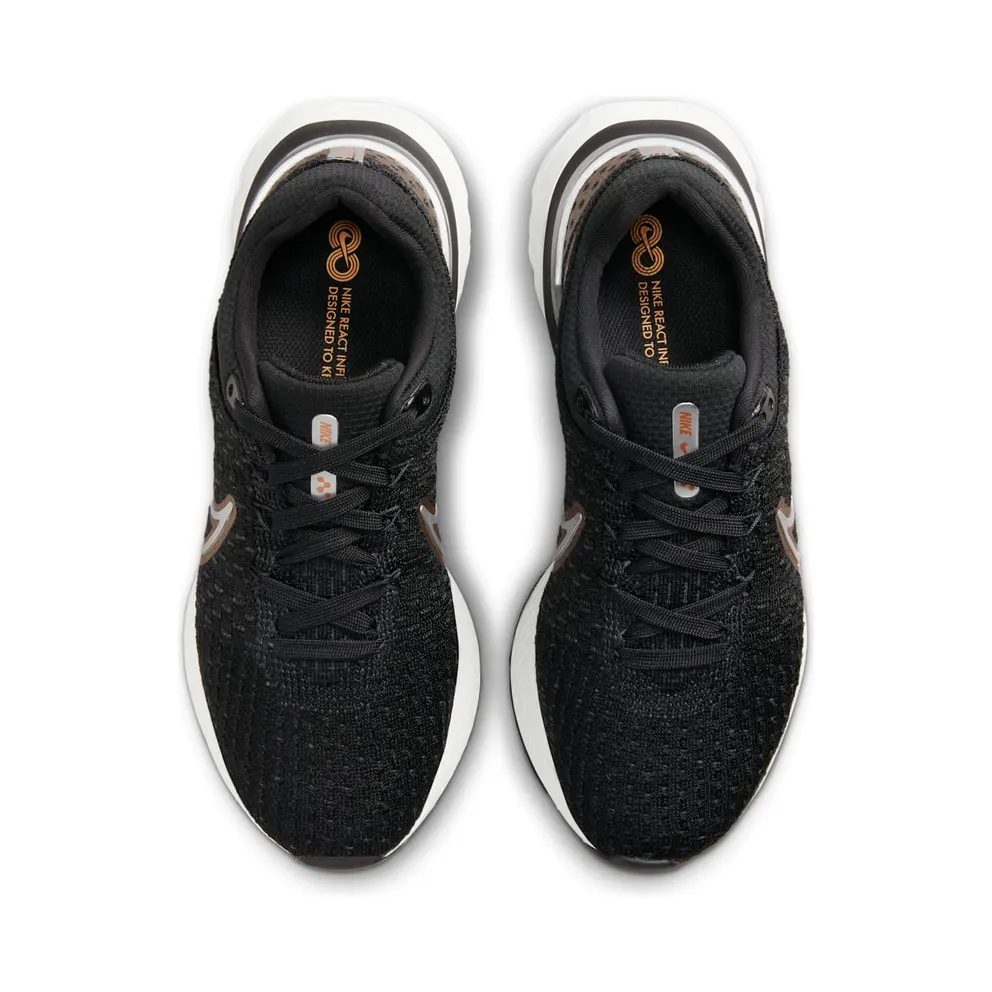 Nike React Infinity Run Flyknit 3 Black Metallic Copper (DD3024-009)