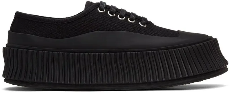 Jil Sander Black Canvas Platform (JS36072A_14042)