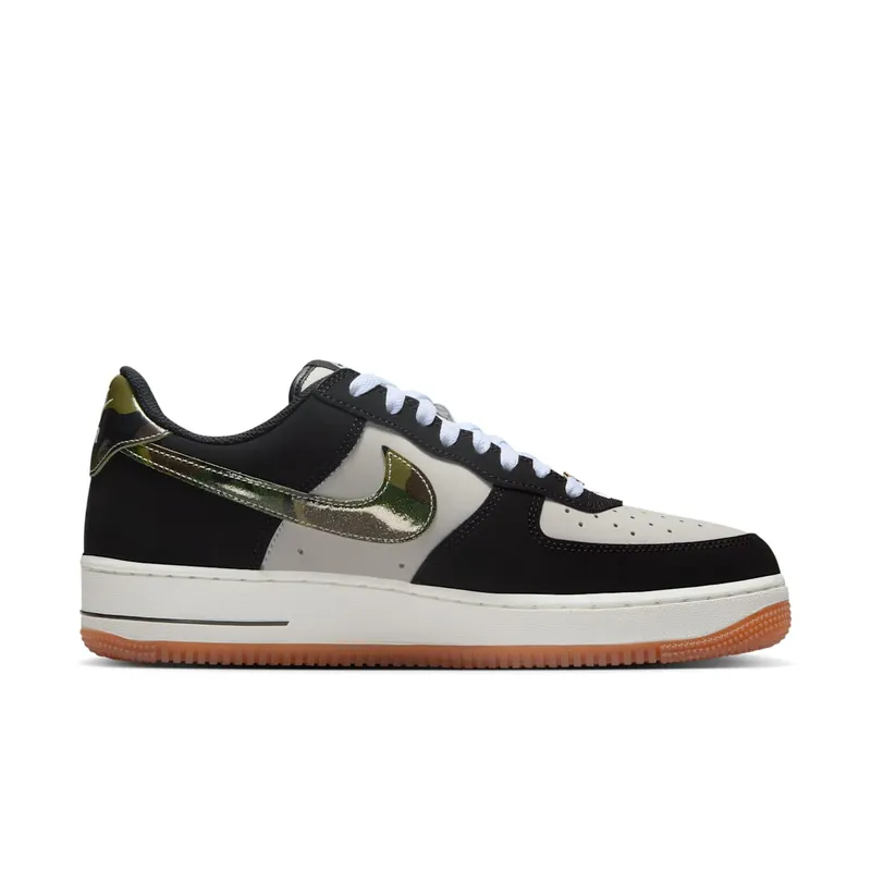 Nike Air Force 1 Low ’07 LV8 “Black Patent Camo Swoosh” (HQ1967-100)