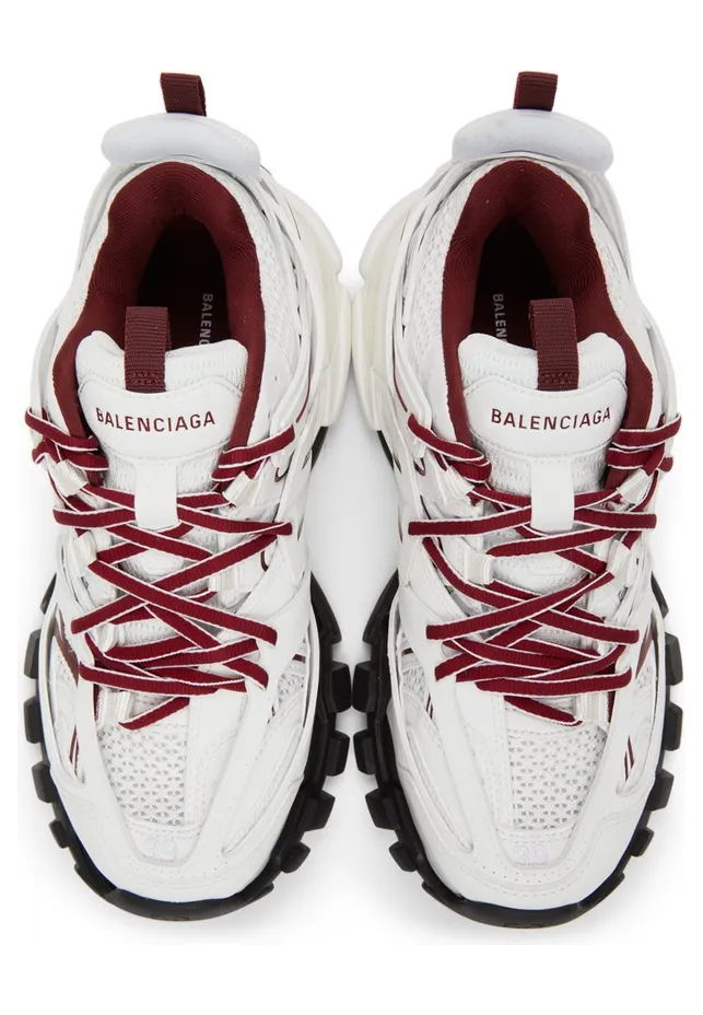 Balenciaga White & Burgundy Track 9066 WHITE/ (542023 W3AD1) (5)