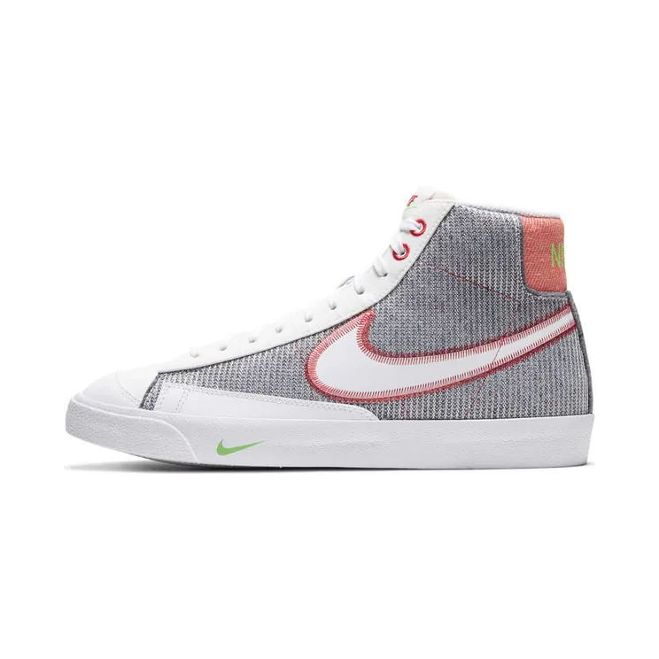 Nike Blazer Mid “Grey / Sport Red / Electric Green / White” (CW5838-022)