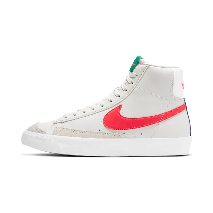 Nike Blazer Mid 77 Platinum Tint Bright Crimson (GS) “Platinum Tint / Deep Royal Blue / Roma Green / Bright Crimson” (DA4086-004)
