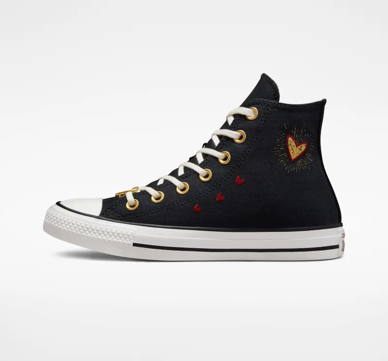Converse Chuck Taylor All Star Hearts Black/White/back Alley Brick