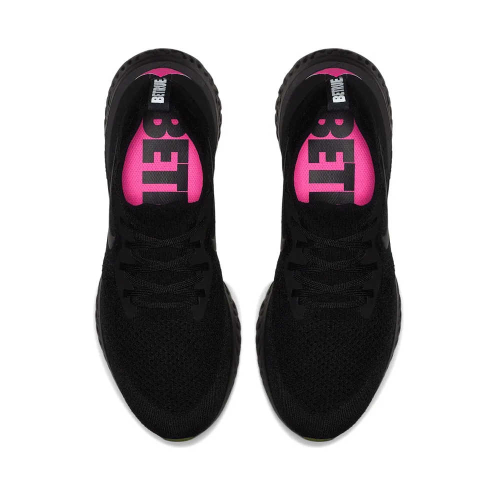 Nike Epic React Flyknit Betrue (2018) Black/Black-Pink Blast-Purple Pulse (AR3772-001)