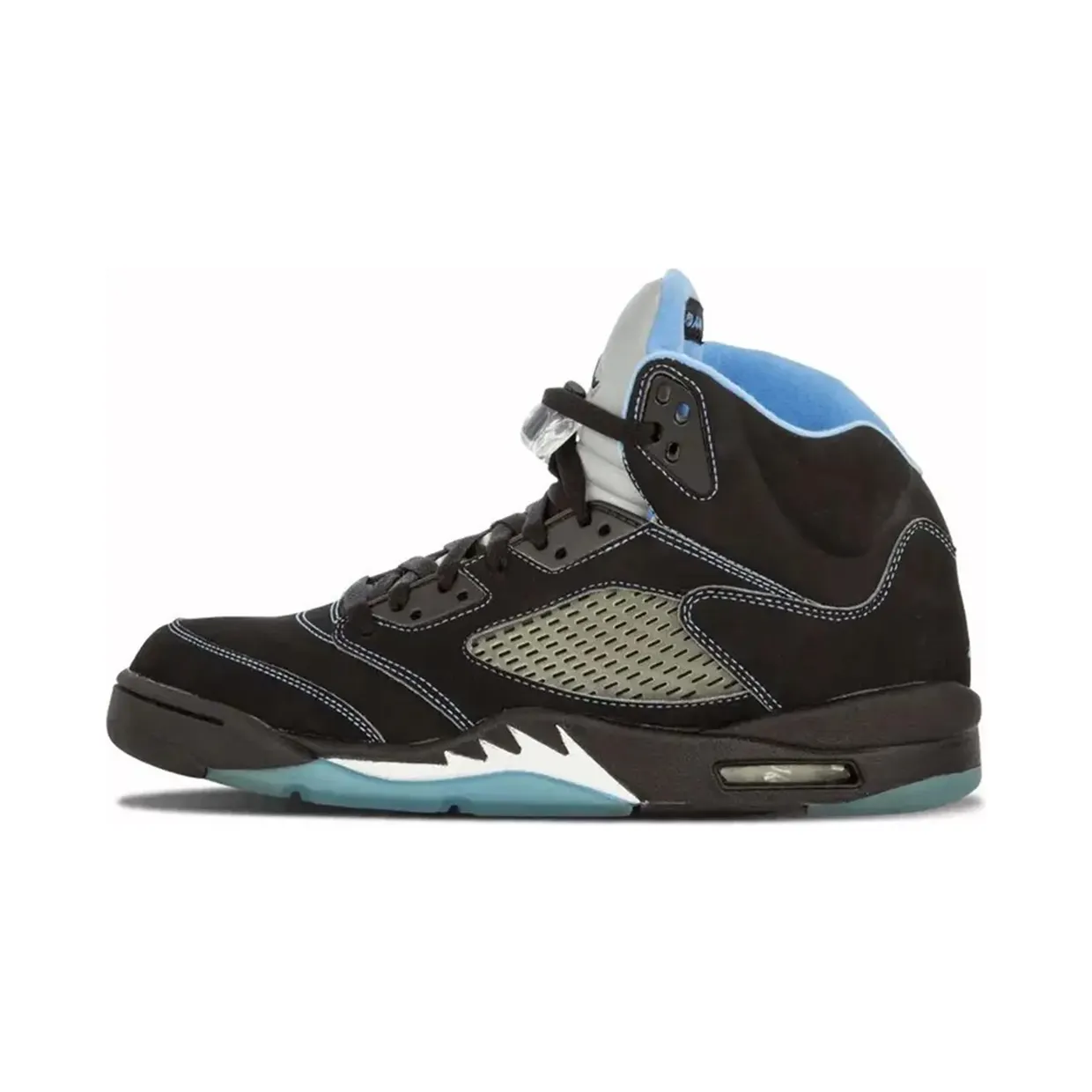 Air Jordan 5 Black University Blue: blauwe heat