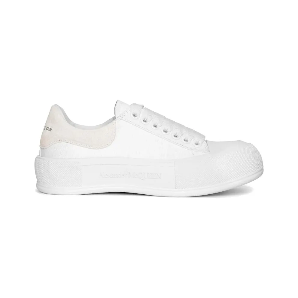 Alexander McQueen Deck Skate Plimsoll Lace-Up White (654593 W4PQ1 9000)
