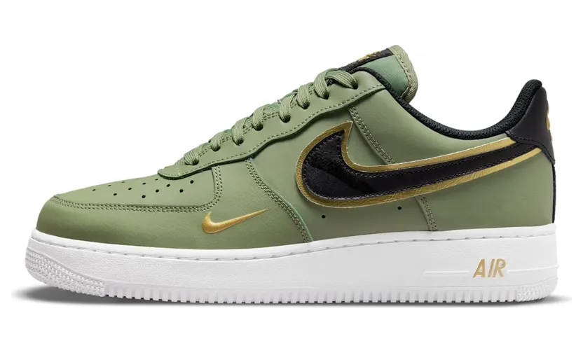 Nike Air Force 1 ’07 LV8 Double Swoosh ‘Oil Green Gold’ (2021) (DA8481-300)