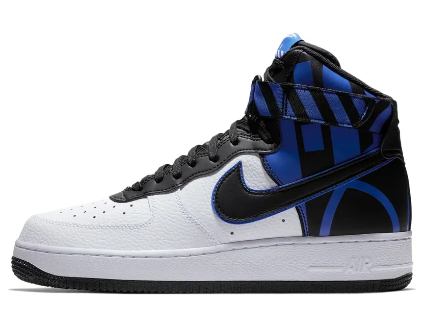 Nike Air Force 1 High Force Logo White Black Royal (806403-104)