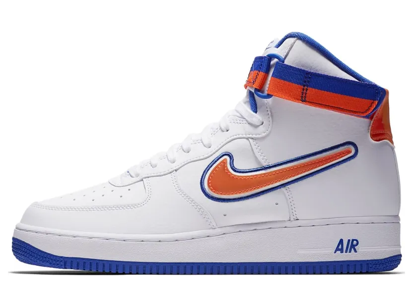 Nike Air Force 1 High Sport NBA White Team Orange Game Royal (AV3938-100)