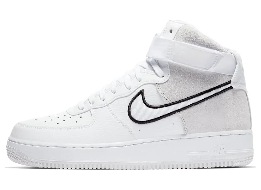 Nike Air Force 1 High White Vast Grey Black (AO2442-100)