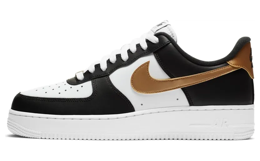 Nike Air Force 1 Low Black White Metallic Gold (CZ9189-001)