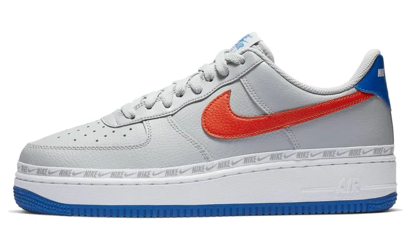 Nike Air Force 1 Low Overbranding Grey Blue Red (CD7339-001)