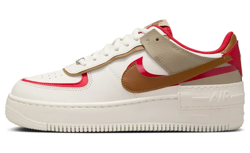 Nike Air Force 1 Low Shadow “Phantom Fire Red Khaki” (HQ3400-030)