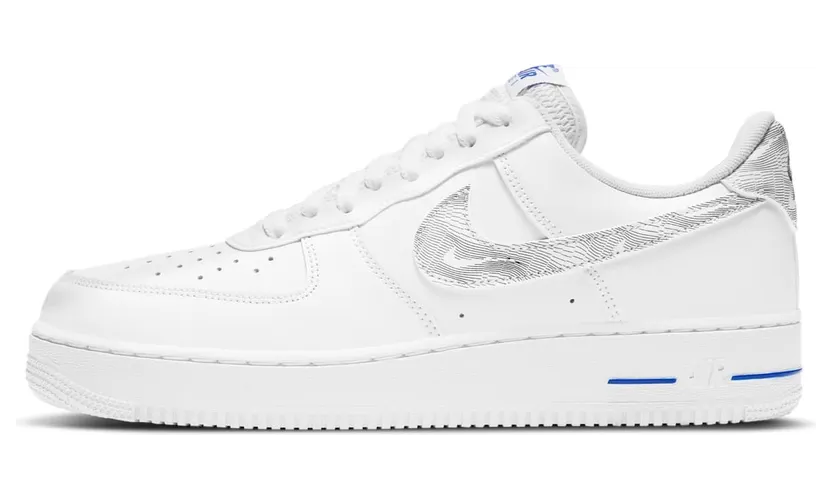 Nike Air Force 1 Low White Racer Blue Topography Pack (2021) (DH3941-101)