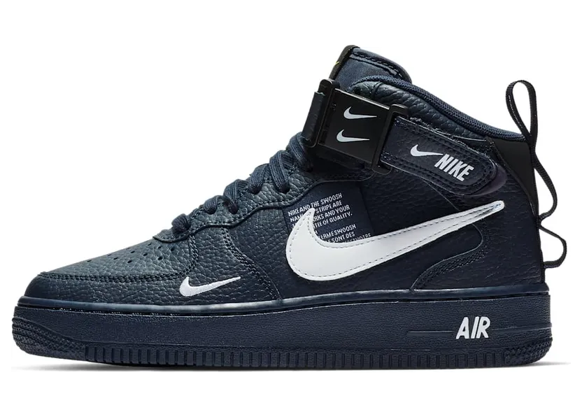 Nike Air Force 1 Mid Obsidian Tour Yellow White (GS)