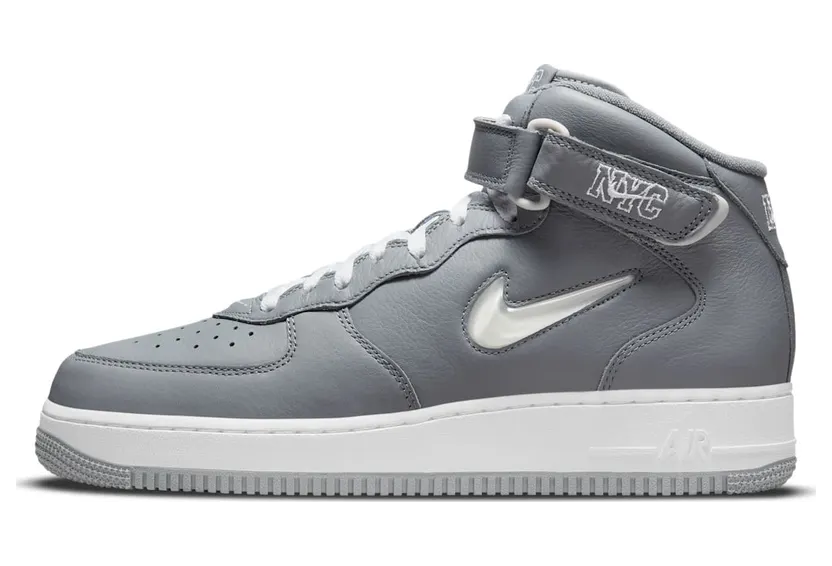 Nike Air Force 1 Mid QS Jewel NYC Cool Grey – “Cool Grey / White-metallic Silver” (DH5622-001)
